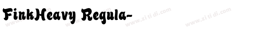 FinkHeavy Regula字体转换